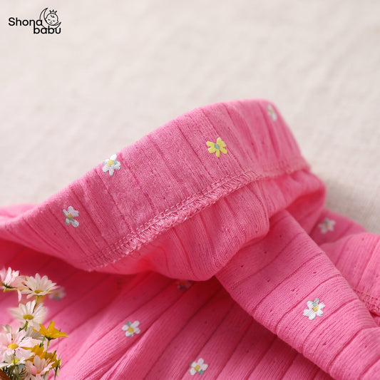 Tiny Bloom Hot Pink Baby Top & Bottom Set