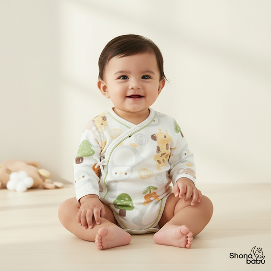 Animal Parade Organic Cotton Kimono Bodysuit – Soft & Skin-Safe