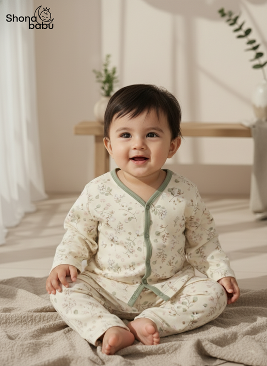 Organic Botanicals Baby Sleepwear Set – Premium 2-Piece Pajama set