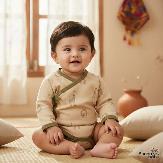 The Essential Premium Trio : Organic Cotton Kimono Baby Romper (Keeper) (Set of 3)