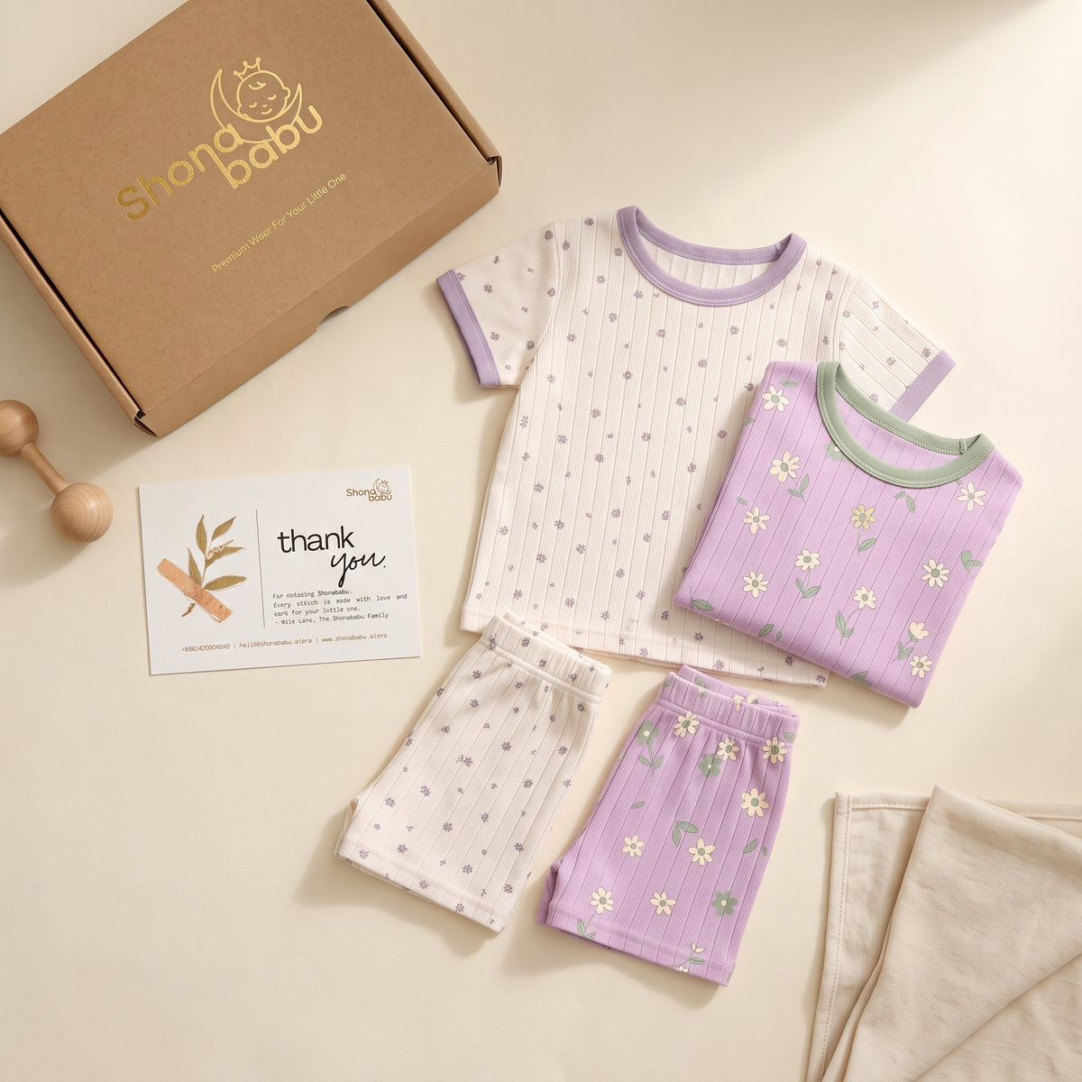 Floral Garden Duo — Baby Top & Bottom Set