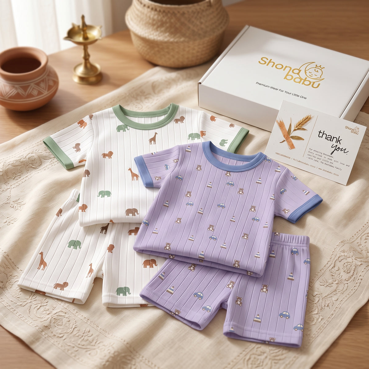 Little Adventure Duo — Baby Top & Bottom Set