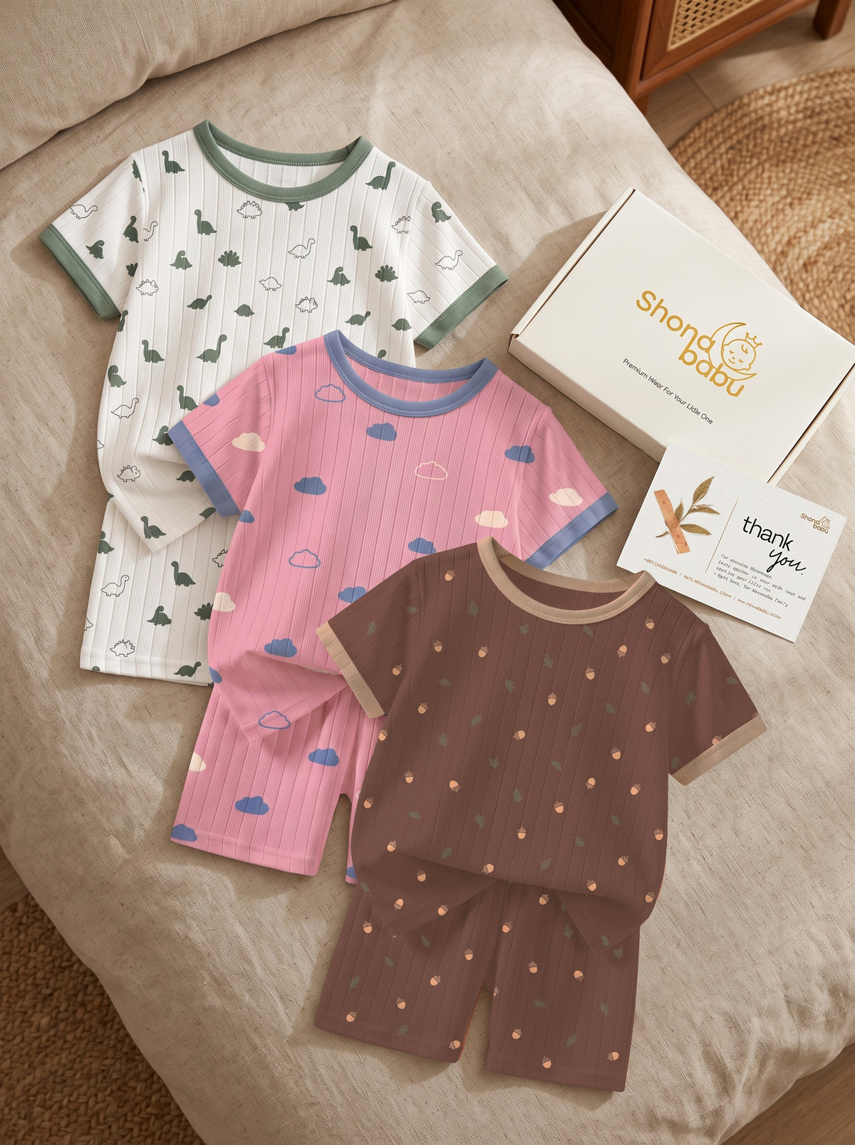 Everyday Signature Trio — Baby Top & Bottom Set
