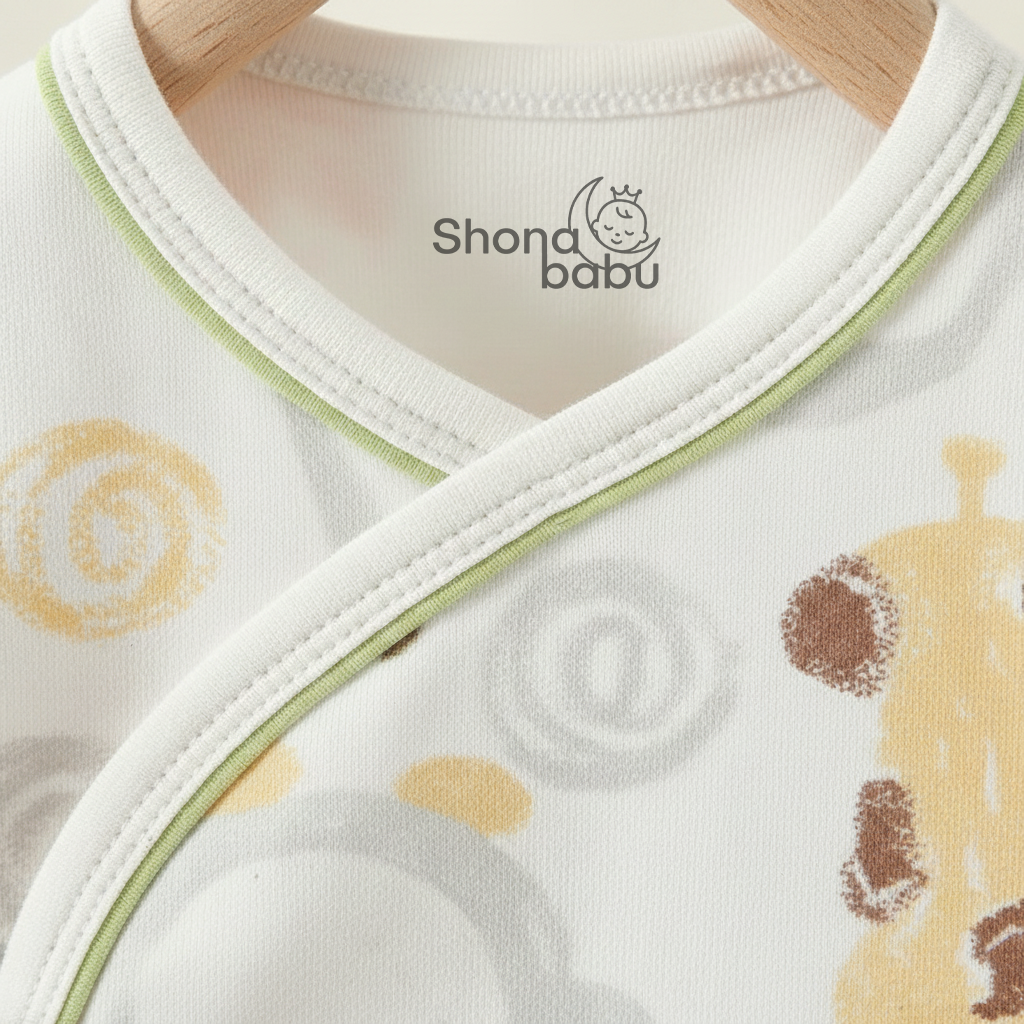 Animal Parade Organic Cotton Kimono Bodysuit – Soft & Skin-Safe