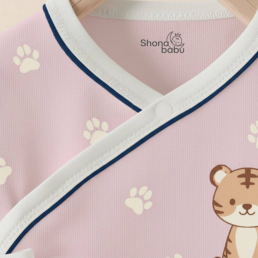 Sweetest Baby Collection : Organic Cotton Kimono Baby Romper (Keeper) (Set of 3)