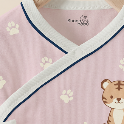 Sweetest Baby Collection : Organic Cotton Kimono Baby Romper (Keeper) (Set of 3)