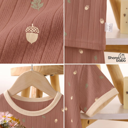Little Woodland Acorn Baby Top & Bottom Set