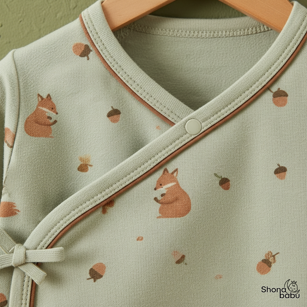 🦊 Forest Friends Organic Wrap Bodysuit ✨
