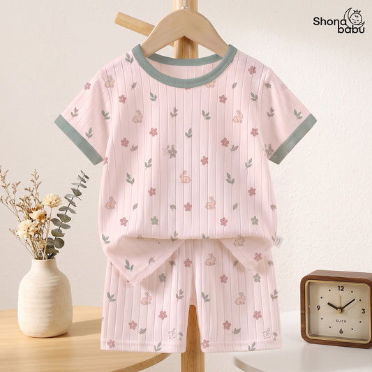 Bunny Garden Baby Top & Bottom Set