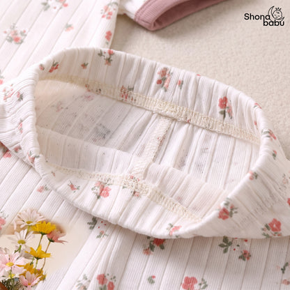 Tiny Floral Garden Baby Top & Bottom Set