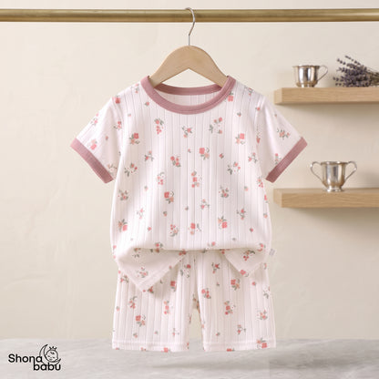 Tiny Floral Garden Baby Top & Bottom Set