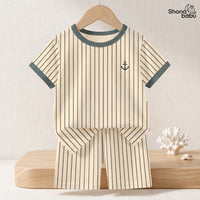 Little Sailor Anchor Baby Top & Bottom Set