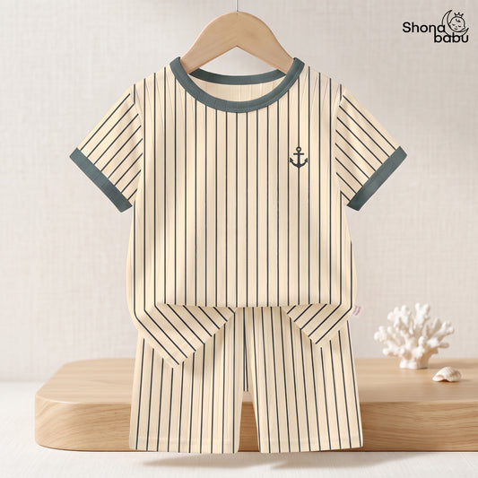 Little Sailor Anchor Baby Top & Bottom Set