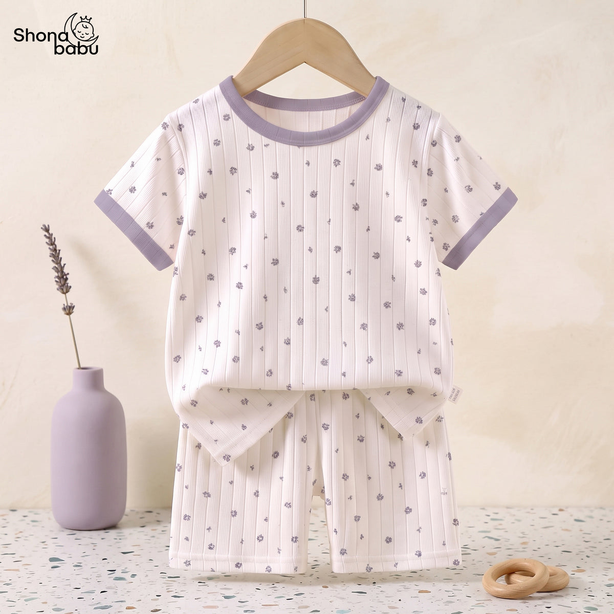 Soft Floral Bloom Baby Top & Bottom Set