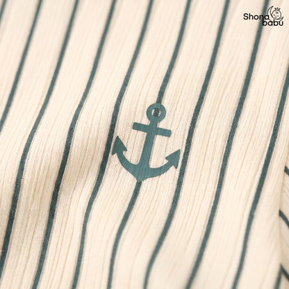Little Sailor Anchor Baby Top & Bottom Set