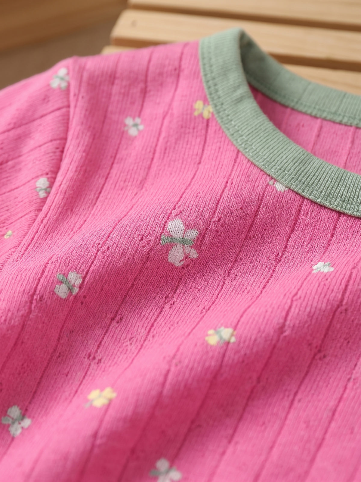 Tiny Bloom Hot Pink Baby Top & Bottom Set