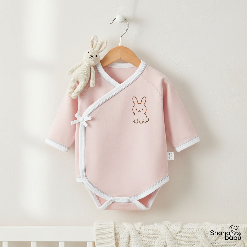 Newborn Comfort Collection : Organic Cotton Kimono Baby Romper (Keeper) (Set of 3)