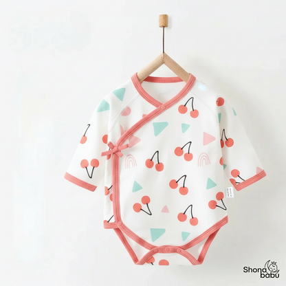 Vibrant & Playful Set : Organic Cotton Kimono Baby Romper (Keeper) (Set of 3)