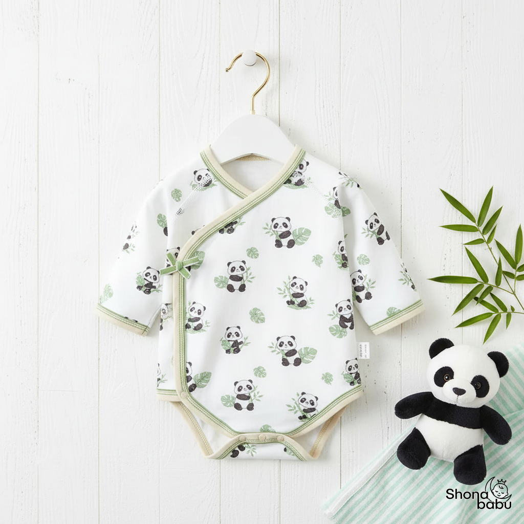 The Adorable Character Trio : Organic Cotton Kimono Baby Romper (Keeper) (Set of 3)
