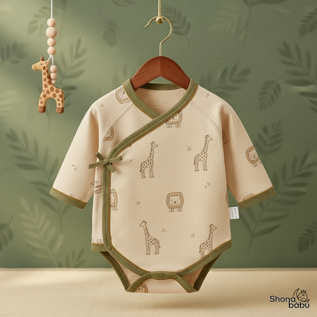 The Essential Premium Trio : Organic Cotton Kimono Baby Romper (Keeper) (Set of 3)