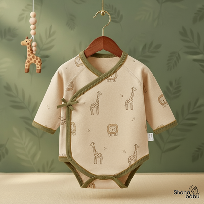 The Essential Premium Trio : Organic Cotton Kimono Baby Romper (Keeper) (Set of 3)