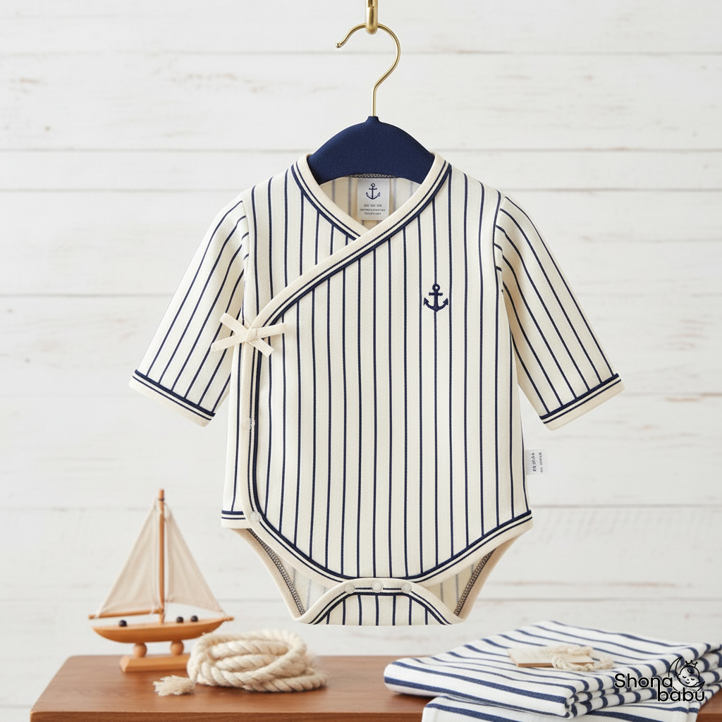The Essential Premium Trio : Organic Cotton Kimono Baby Romper (Keeper) (Set of 3)